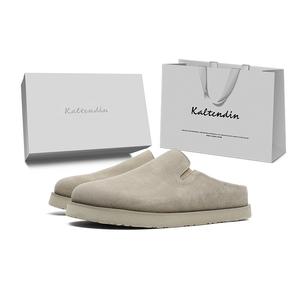 Kaltendin Устойчивые к истиранию нескользящие закрытые тапочки унисекс цвета хаки, цвет Khaki[Box]