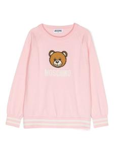 Moschino Kids джемпер Teddy Bear, розовый