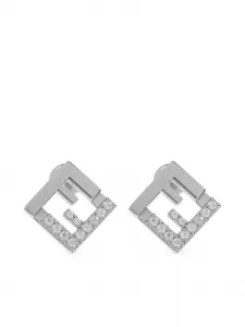 Серьги forever с кристаллами FENDI, серебристый