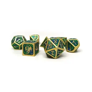 Полимерный набор из чешуи дракона — кислота (7), Dice - Metal 7 Piece Poly Sets (Easy Roller Dice)