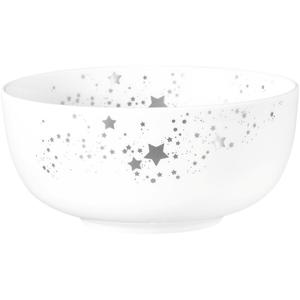Сельтман Вайден миска для мюслей Liberty - Silver Stars 1 шт. из фарфора, диаметр 15 см Seltmann Weiden, белый/серебристый