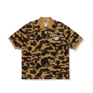 Поло Ma Siwei Collaboration унисекс A BATHING APE, коричневый