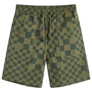 Короткие поварские шорты с принтом Service Works, зеленый