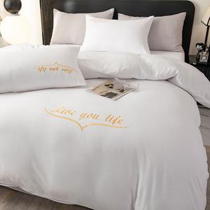 LUOLAI HOME Комплект постельного белья 4 предмета, размер 200x230 см, пододеяльник 200x230 см