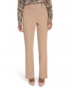 Женский жакет с клетчатым узором и открытой передней частью, топ с оборками из комбинированной ткани и однотонные брюки-клеш из ткани саттон Tommy Hilfiger, Tigers Eye