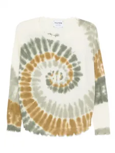 Потертый свитер в стиле тай-дай kujten, нейтральный