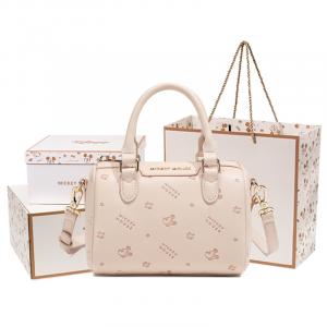 Disney Бостонская сумка через плечо женская розовая белая серебристая черная, Peach Pink[Mickey Mouse Exclusive Shopping Bag+Box]