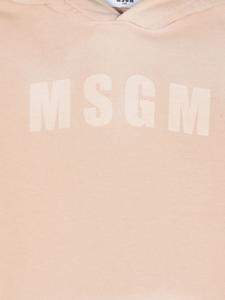 MSGM Kids худи с логотипом, нейтральный цвет