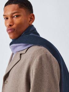 Шерстяной шарф в полоску John Lewis, Blue/Multi