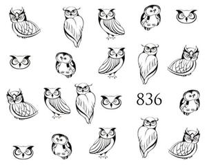 Водные наклейки для ногтей - №836, Raisin