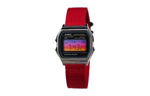 Casio Часы Retrofit Series с кварцевым механизмом, нейлоновым ремешком, унисекс, черный циферблат
