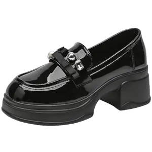 Нескользящая, износостойкая, дышащая кожаная обувь для детей и подростков Wooden Rabbit, черный