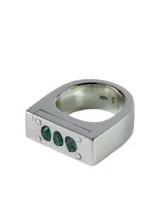 Кольцо Plate с изумрудом Parts Of Four, серебристый