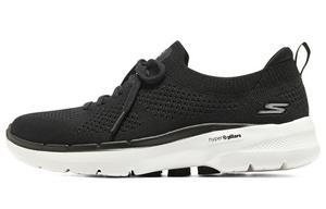 Кроссовки Go Walk 6 Lifestyle женские с низким верхом, черные/белые Skechers