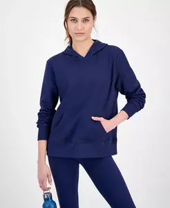 Женская флисовая толстовка с карманом-кенгуру, созданная для Macy's Id Ideology, синий