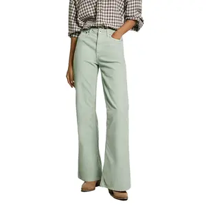 Брюки Pepe Jeans Willa 5 Pocket Flare Fit, зеленый