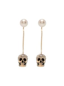 Серьги с декором Skull Alexander McQueen, золотой