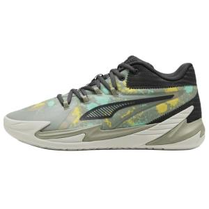 PUMA Баскетбольные кроссовки Dagger с износостойким верхом средней высоты, унисекс, зеленые