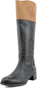 Женские высокие сапоги до колена Franco Sarto Chip с широким голенищем из кожи, Black