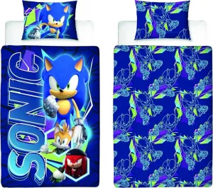 Постельное белье Digital Games, двустороннее TC624 (односпальное) (синее) Sonic The Hedgehog