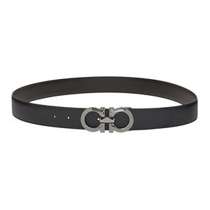 Ремень мужской из кожи коровы FERRAGAMO GANCINI шириной 3,3 см