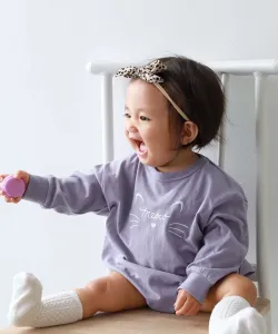 Детский комбинезон с длинными рукавами и принтом от Devil Lab, 100% хлопок, свободного кроя (SS25) Devirock, цвет 003-Neko-S Violet