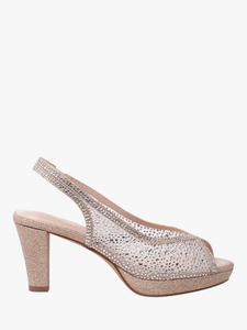 Luminara Diamante украшенные сандалии Paradox London, Champagne