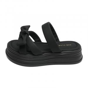ZHR Скользостойкие антибактериальные шлепанцы женские - черные, цвет Black