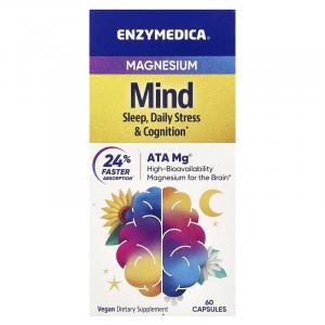 Enzymedica, магний, для поддержки разума, 350 мг, 60 капсул