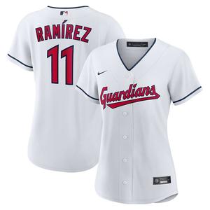 Женская белая футболка Nike Jose Ramirez Cleveland Guardians Home Replica Player, цвет Grd White