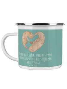 Кружка на 11-ю годовщину свадьбы (стальная свадьба) с надписью На морском бризе Mr. & Mrs. Panda