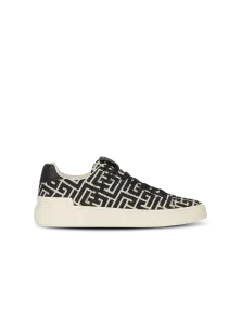 Кроссовки B-Court из жаккарда с монограммой Balmain, белый