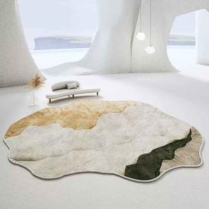 AOVOC Ковер Wabi-Sabi, Monjia Second Generation Irregular 02, 200x340 см, для гостиной/спальни, современный, светлый, у дивана или стола