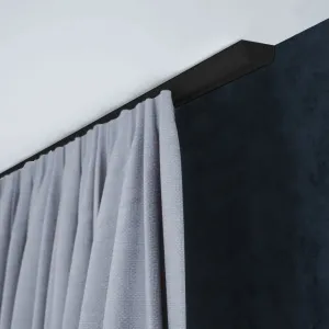 SN DECO GROUP Карниз для штор "Предметный рельс SC", 1 направляющая, фиксированный размер 200 см, черный