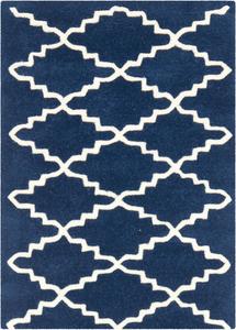 SAFAVIEH Chatham Collection ковер 69 x 153 см Dark Blue/Ivory CHT721C ручной работы Trellis премиум шерсть