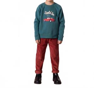 Флисовая толстовка Santa's Road Trip в цвете речной зелени Bonton