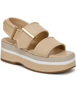 Платформенные босоножки Piper с квадратным носком и ремешком на щиколотке Franco Sarto, коричневый/бежевый