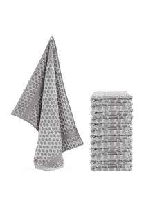 12 махровых хлопковых кухонных полотенец Aspero, светло-серый