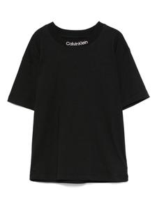 Calvin Klein Kids футболка с вышитым логотипом, черный