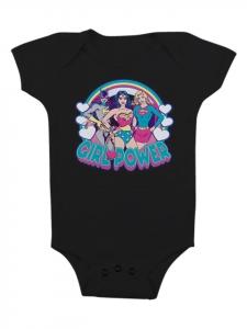 DC Comics Детский боди с короткими рукавами, черный