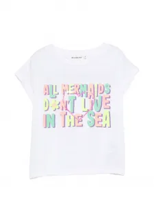 Футболка с графическим рисунком и пайетками Billieblush, белый