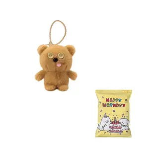 Мягкая плюшевая кукла-подвеска Slightly Button Bear высотой 10 см BEAR FORT