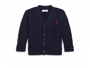 Свитер Polo Ralph Lauren Kids Cable-Knit Cotton V-Neck Cardigan, цвет RL Navy