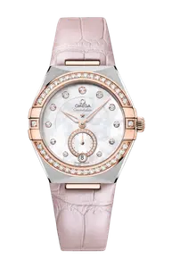 Часы Omega Constellation co‑axial master chronometer с золотом 34 мм