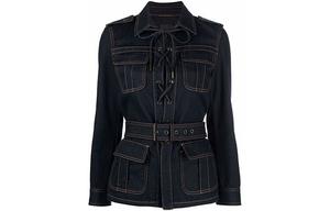 Женская джинсовая куртка Saint Laurent, темно-синий