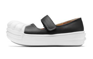 Повседневные туфли, Женские туфли Мэри Джейн LOXKI, Черно-белая кинопленка