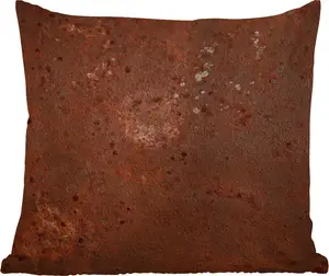 Подушка для улицы - Ржавый - Коричневый - Винтаж - 45x45 см - Водонепроницаемая - Подушка для отдыха - Подушка с фотографией - Декоративная подушка MuchoWow