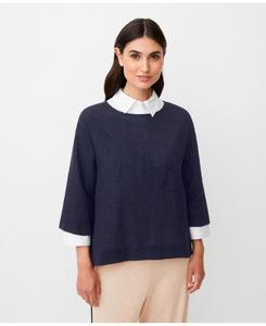 Женская блузка MaDarmi с рукавами 3/4 и круглым вырезом Masai Copenhagen, Navy blazer