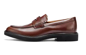 Ecco SS26 Urban London Collection мужские туфли из коровьей кожи Dark Brown Red 525654