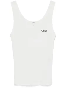 Топ из джерси CHLOÉ, белый